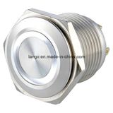 19mm Short Body 12V White Ring LED Metal Switch