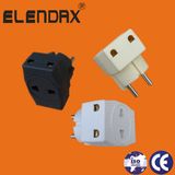 European Standard 2 Round Pin Power Adapter with Earth