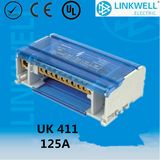 Screw Connection DIN Rail Mount Busbar Wire Block Connector with CE Certificate (UK 411)