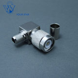 Male Plug Right Angle Crimp TNC Connector for LMR300 Cable