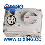 IP44 16A 3p Switch & Socket with Interlock Device