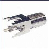 F Straight Connector, PC Mount Type/Brass Shell