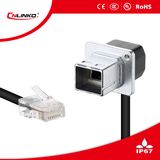 Cnlinko Brand IP65 Cable Connector Modular Jack RJ45 Network Plug and Mount Socket for Signal Transmission
