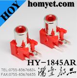 AV Ports/AV Jack/RCA Connector/RCA Plug with Silvering in Red Jack (HY-1845AR)