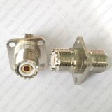 Pl259 UHF So239 Jack Female to Female Connector 4 Hole Flange Mount Coaxial Adapter