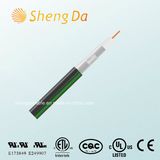 Black with Green Line Tri-Shield Coaxial Cable From Shengda Company