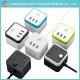 Design Traveling Universal Electric Cube Power Socket with 3 USB