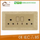 UK Type 220V-250V Double 15A Wall Switches and Sockets