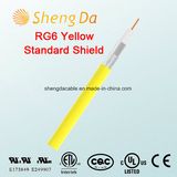 RG6 Standard Shield Yellow Coaxial Cable for CATV -Customized Color