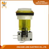 Electrical 33.4mm Square Plastic Push Button Switch Yellow Pbs-008