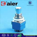 3PDT Foot Switch; 9pins Solder Latching Push Button Switch (PBS-24-302)