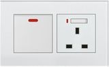TUV Certified BS Cooker Switch&Socket (45A+13A with neon)