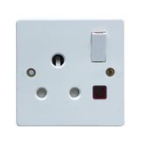 British Type 1 Gang Bg Free 15A Socket Wall Switch with Light