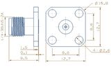 SMA-Kfd 4hole Flange Male Connector