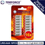 1.5V China Manufacture Digital Primary Alkaline Dry Battery (LR03-AAA 16PCS)