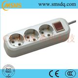 10/16A European Style 3 Way Switch Extension Power Cord Socket