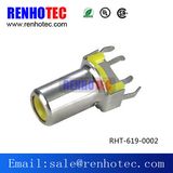 Yellow Straight Jack RCA Connector for PCB