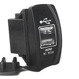 White 12V 24V 3.1A Motorcycle Car Dual USB Port Charger Socket Plug Waterproof