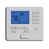 Blue Backlight Heat Pump Digital Room Thermostat with Easy Access Battery Compartment
