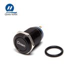 12mm Laser Letter Black Body 2pin Momentary Push Button Switch