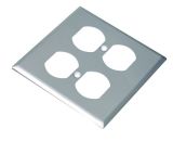 American 2 Gang Stainless Steel Duplex Receptacle Cover UL Listed