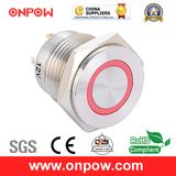 Onpow 16mm Illuminated Push Button Switch (GQ16PF-10E/J/R/12V/S, CE, CCC, RoHS)