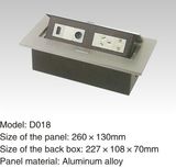 Aluminum Alloy Cover 140*130mm Desk Socket Outlet