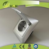 TUV Verified EU Dust Cover Silver Schuko Socket