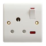 15A 1 Gang 3 Pole Switch Socket with Neon