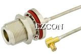 N Female to MCX Plug Right Angle Cable