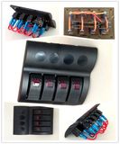 Marine 4 Gang Rocker Switch Panel/LED Light Waterproof Boat Switch Panel