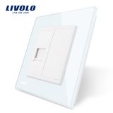 Livolo One Gang Telephone Wall Power Socket Outlet Vl-C791t-11/12