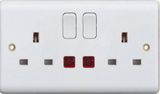 British Standard Double 13A Switched Socket Outlet H