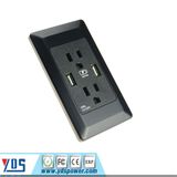 Wall Socket 2gang 1way Switch and 8 Hole Socket