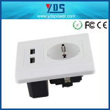 New Product for European Market Dual USB Electrical Wall Socket