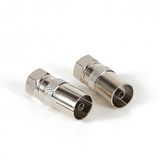 High Quality Copper Plating Nickel F Male to PAL Female Adapter Connector for CCTV