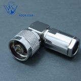 N Male Plug Right Angle Clamp Connector for LMR400 Cable