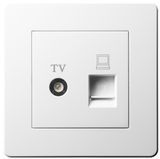 2 Gang TV + RJ45 Data Outlet