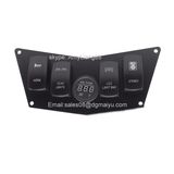 Dash Panel Aluminum with 4 Laser LED Light Rocker Switch Included for Polaris Rzr 800 S 570 XP 900 Own Digital Voltmeter