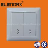 Low Price Residential Electric Wall Switches /Euro Style Flush Mounting Double Wall Light Switch/ABS panel Plate (F6205)