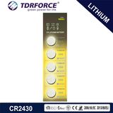 3V Non-Rechargeable Button Cell Lithium Battery with Ce for Toy (CR2430)