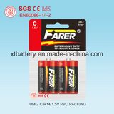 1.5V Farer Super Heavy Duty Dry Battery (R14 Um-2, C)