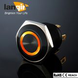 16mm Ring Black Aluminum Momentary Push Button Switch