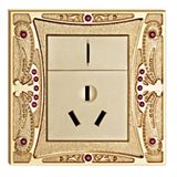 Gold Plated Diamondforged Brass Switch Socket