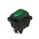 Power 16A250VAC/25A250VAC Waterproof Rocker Switch with Red/Blue/Green Lamp