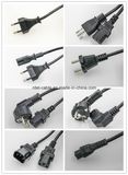 Power Extension Cables and Euro Power Cord with European Certificate, 16A Europe Power Cords with 2 Pin Plug