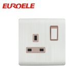 Simple Use Aluminum Plate 13A Wall Switch Socket