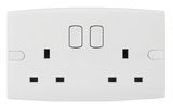 Fashionable and Classic Design BS Double 13A Switched Socket