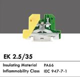 PA66 Insulating Earth Terminal Block (EK2.5/35)
