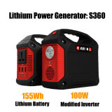 Portable Generator Charged by Solar Panel/Wall Outlet/Car